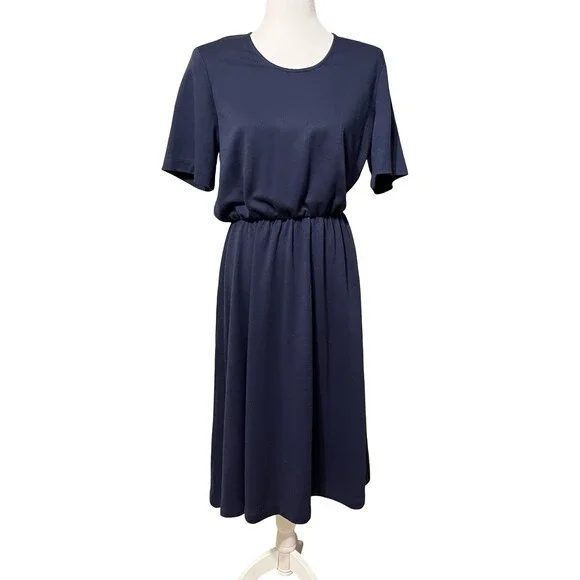 ⭐️ANTHONY RICHARDS 1980S MODEST DRESS USA MADE SZ 14 EUC!⭐️ - Picture 1 of 6